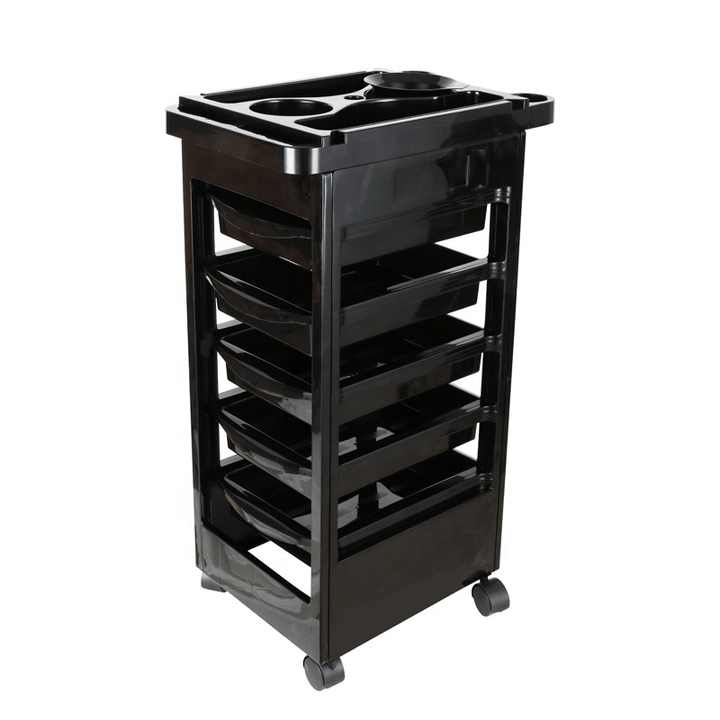 PP Material Five Trays Salon Trolley Cart VB109 01